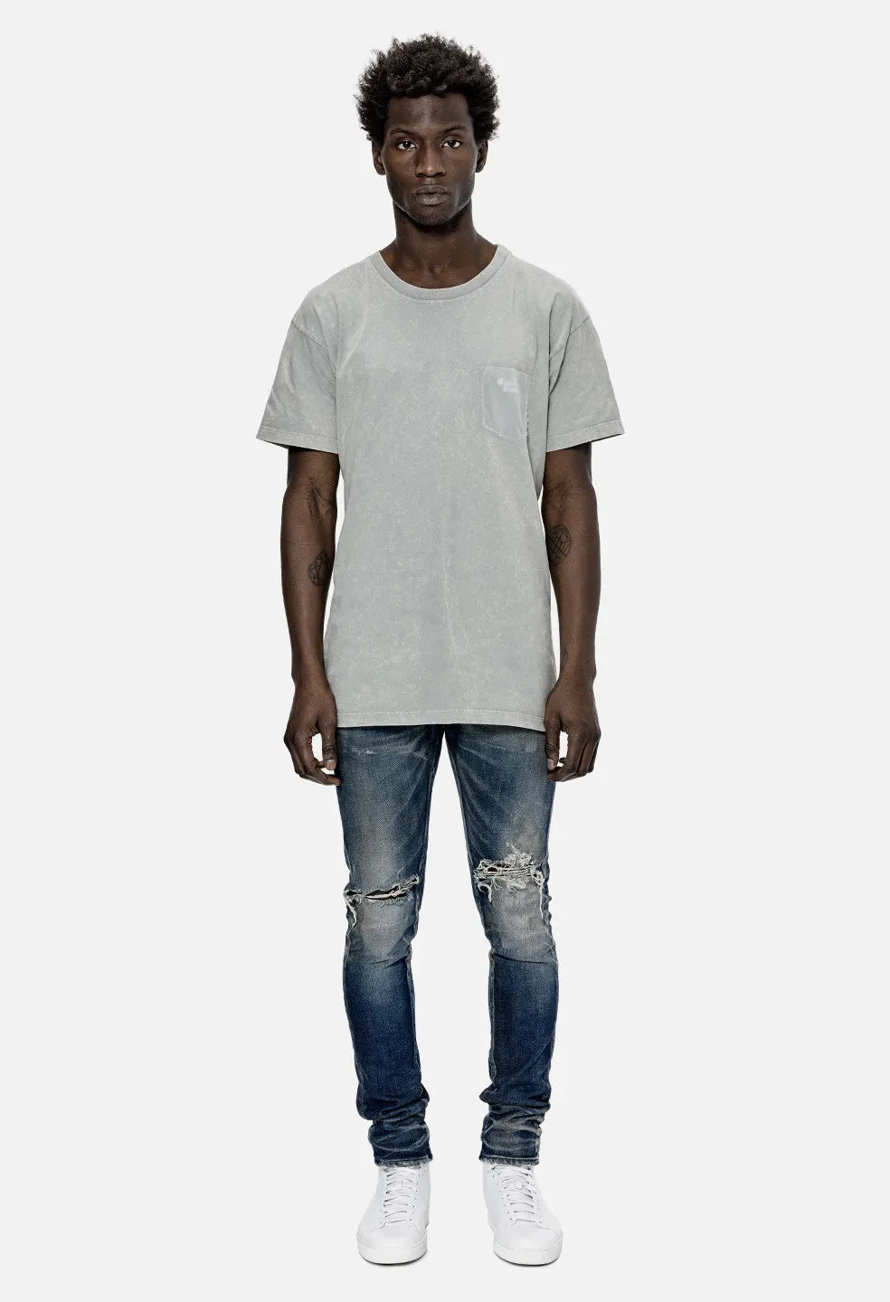 Translucent Pocket Tee / Mineral LT Grey