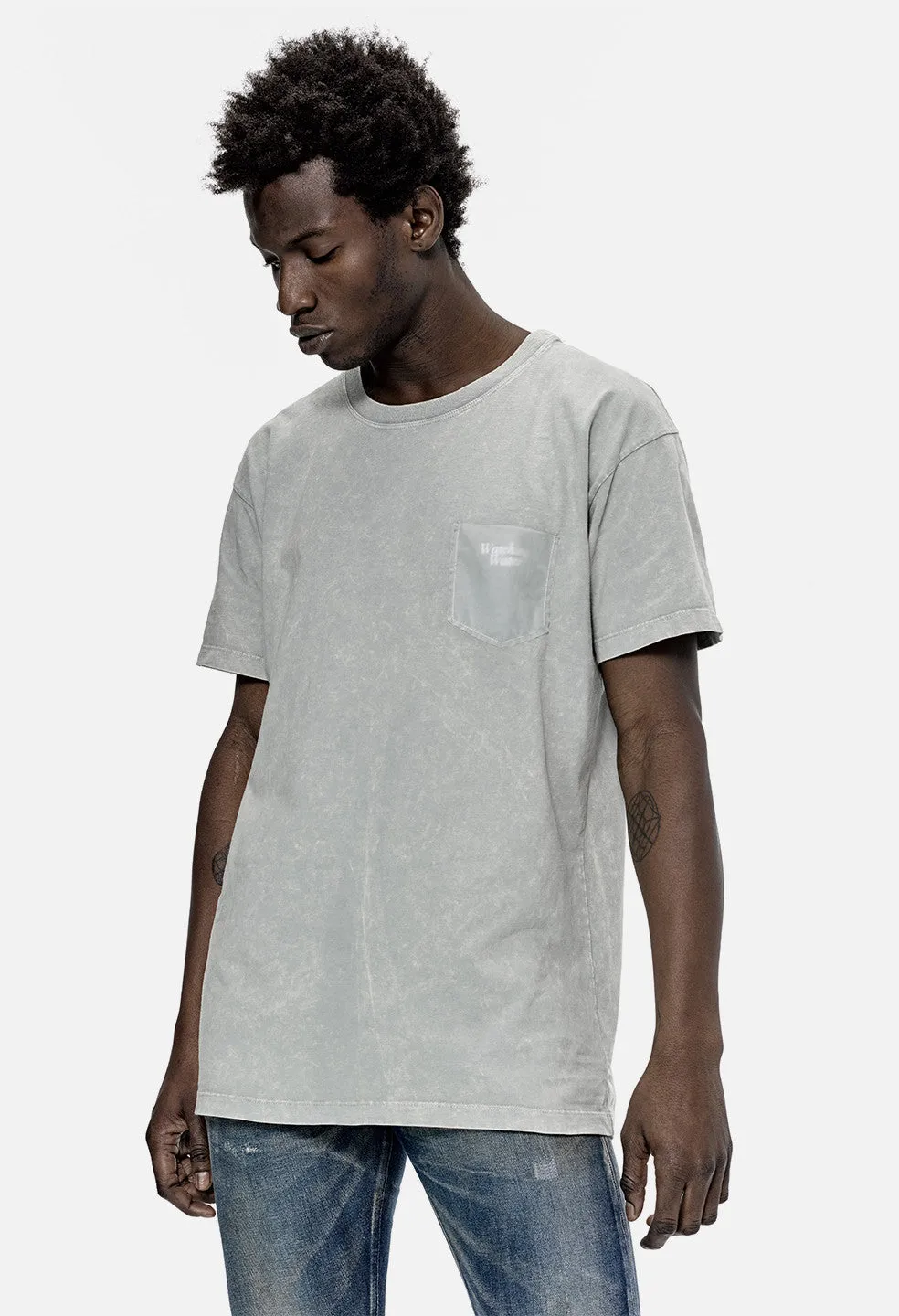 Translucent Pocket Tee / Mineral LT Grey