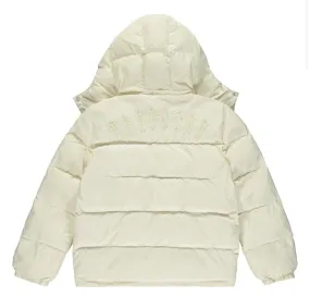 TRAPSTAR IRONGATE DETACHABLE HOODED PUFFER JACKET - CREAM