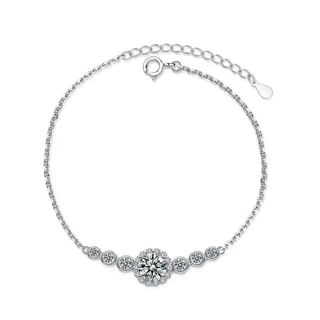 Trendy Brilliant Diamond Bracelet - 925 Sterling Silver