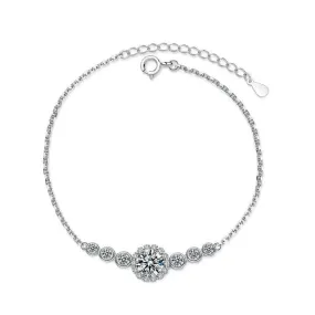 Trendy Brilliant Diamond Bracelet - 925 Sterling Silver