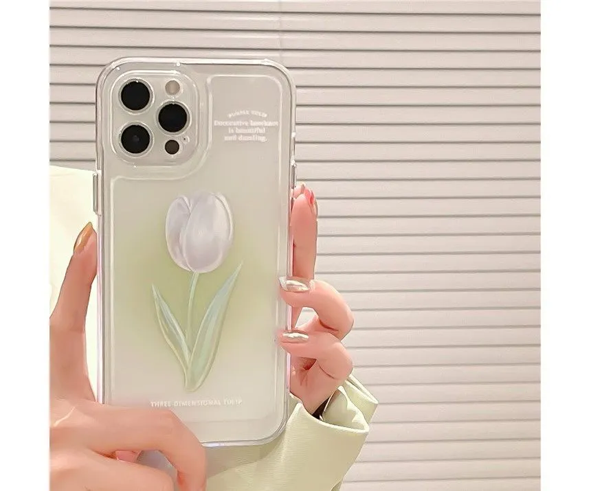 Tulip Rose Transparent Phone Case - iPhone MK19410