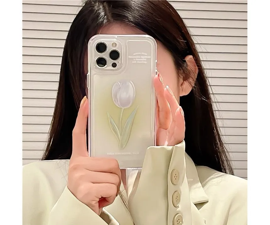 Tulip Rose Transparent Phone Case - iPhone MK19410