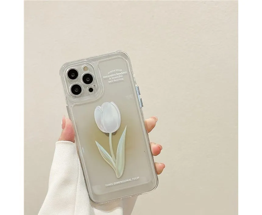 Tulip Rose Transparent Phone Case - iPhone MK19410