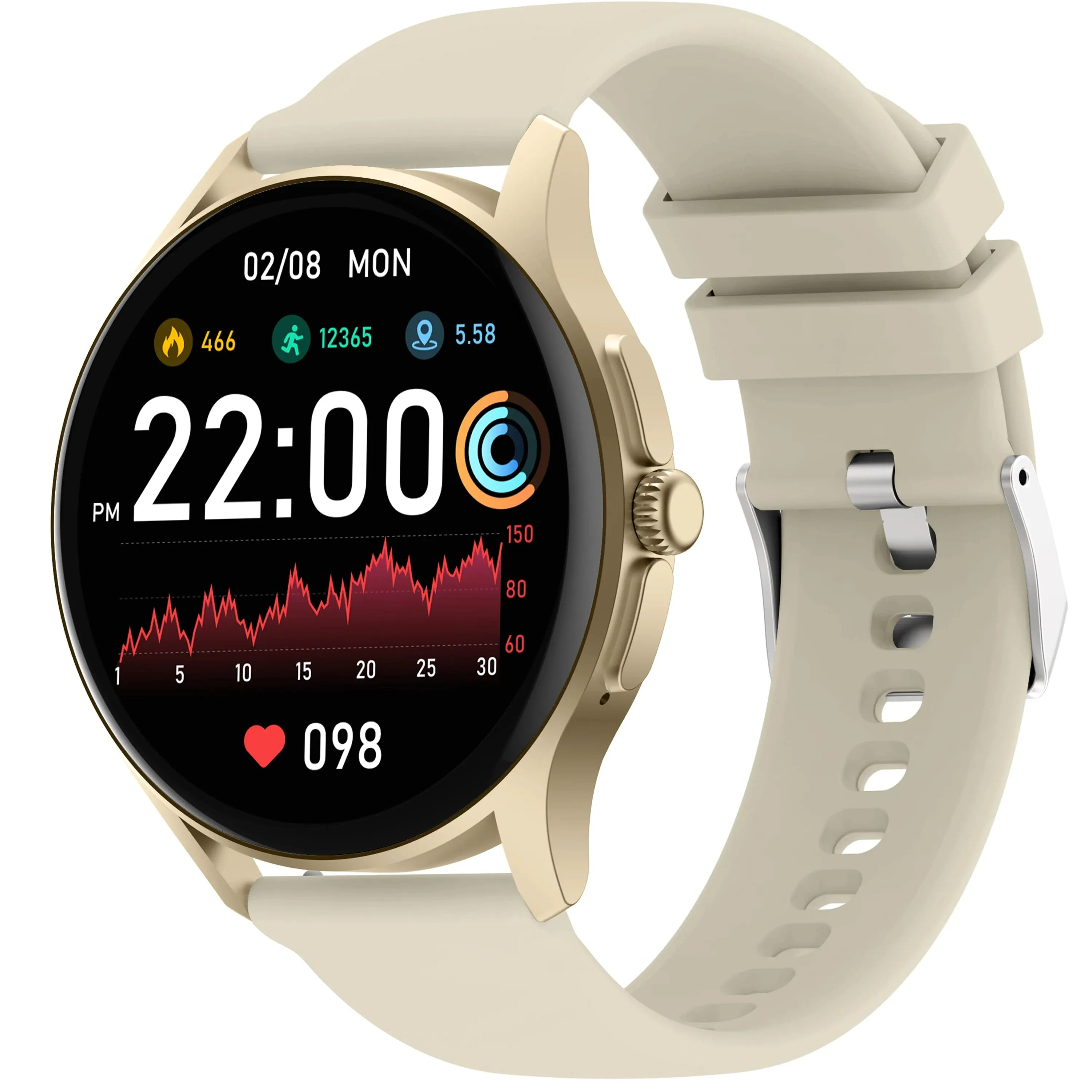 VALDUS ECG Health Smartwatch 230 mAH 1.39 Inch Large Screen Smart Watch  IP67 Waterproof  Heart Rate Blood Pressure VE15