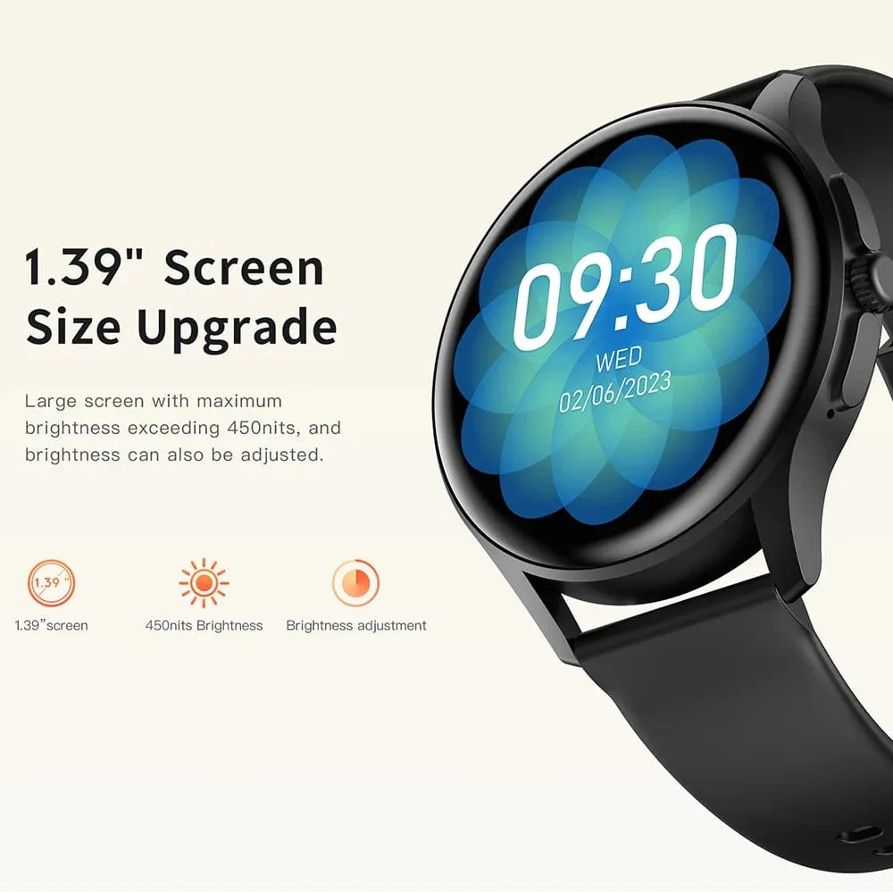 VALDUS ECG Health Smartwatch 230 mAH 1.39 Inch Large Screen Smart Watch  IP67 Waterproof  Heart Rate Blood Pressure VE15