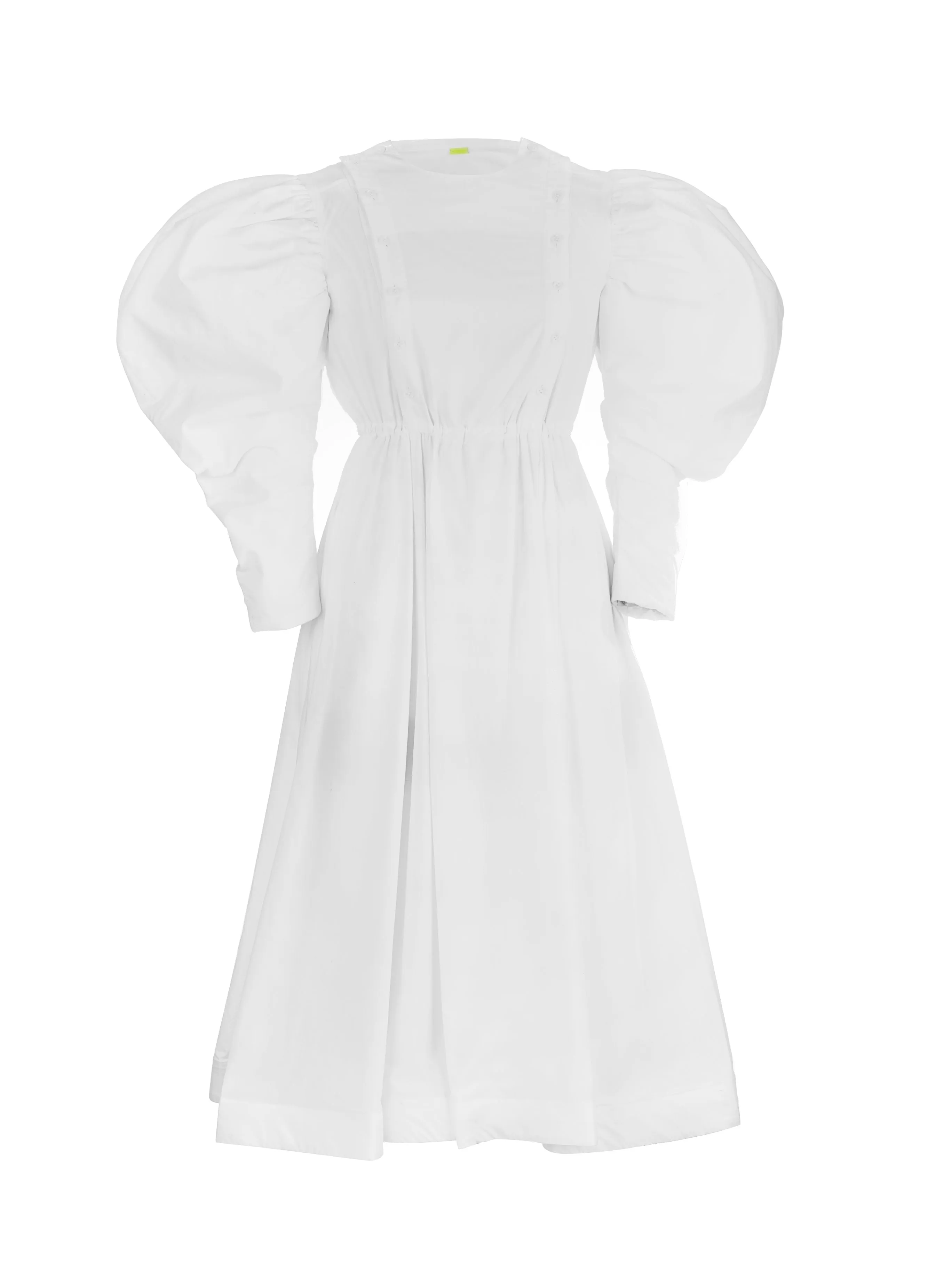 WOLF WING SHIRT DRESS WHITE