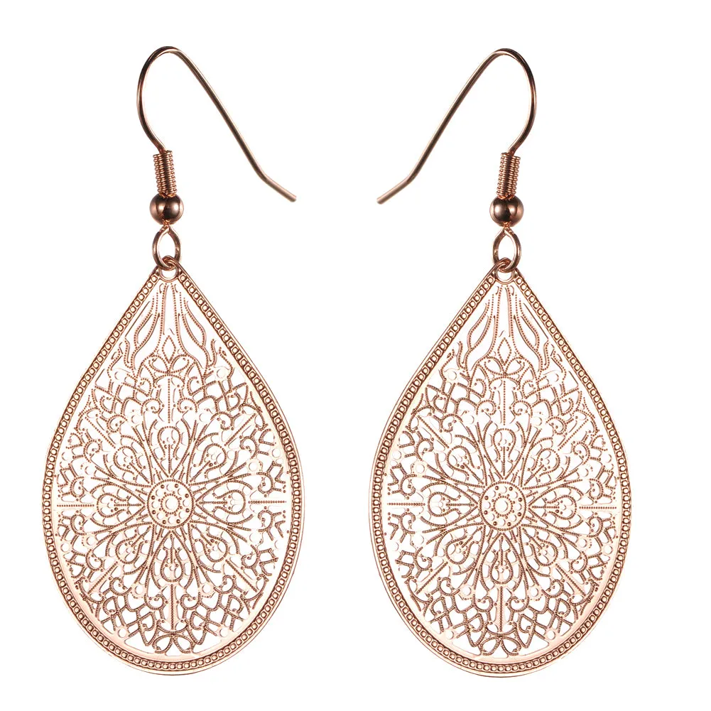 Women's Fashion BOHO Filigree Drop Earring