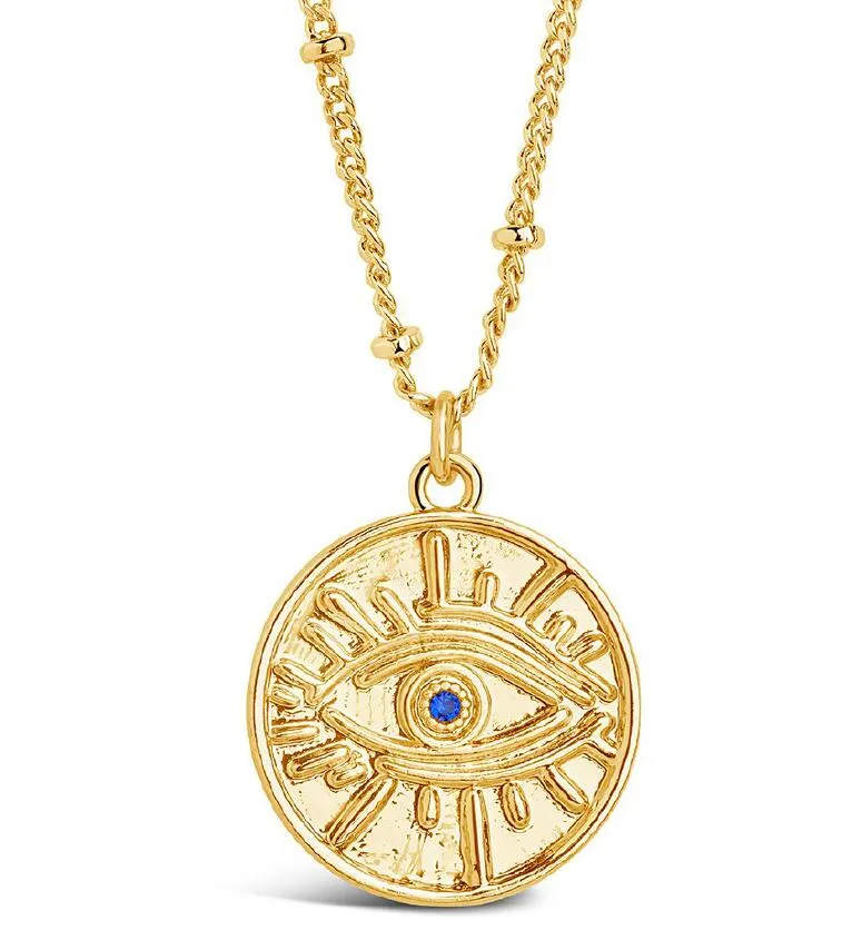 Women's Fashion CZ Evil eye Pendant Necklace