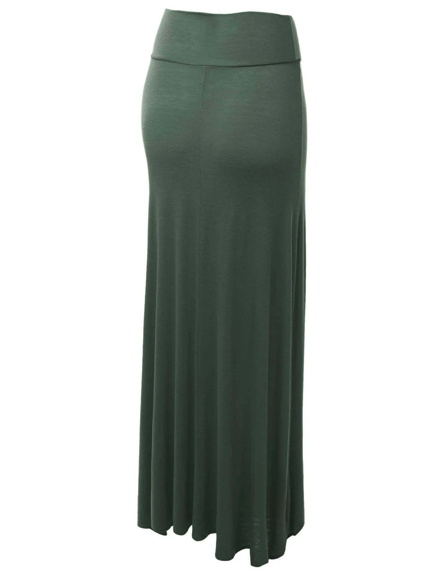 Womens Fold-Over Maxi Skirt