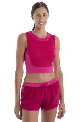 Womens Merino 125 ZoneKnit Cropped Bra-Tank IB Topo Lines