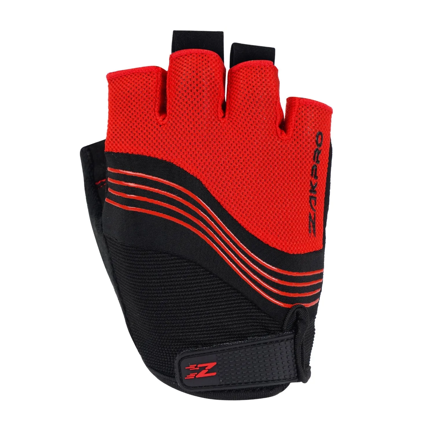 ZAKPRO Gel Series Anti-Slip Professional Half Finger Cycling Gloves - Red