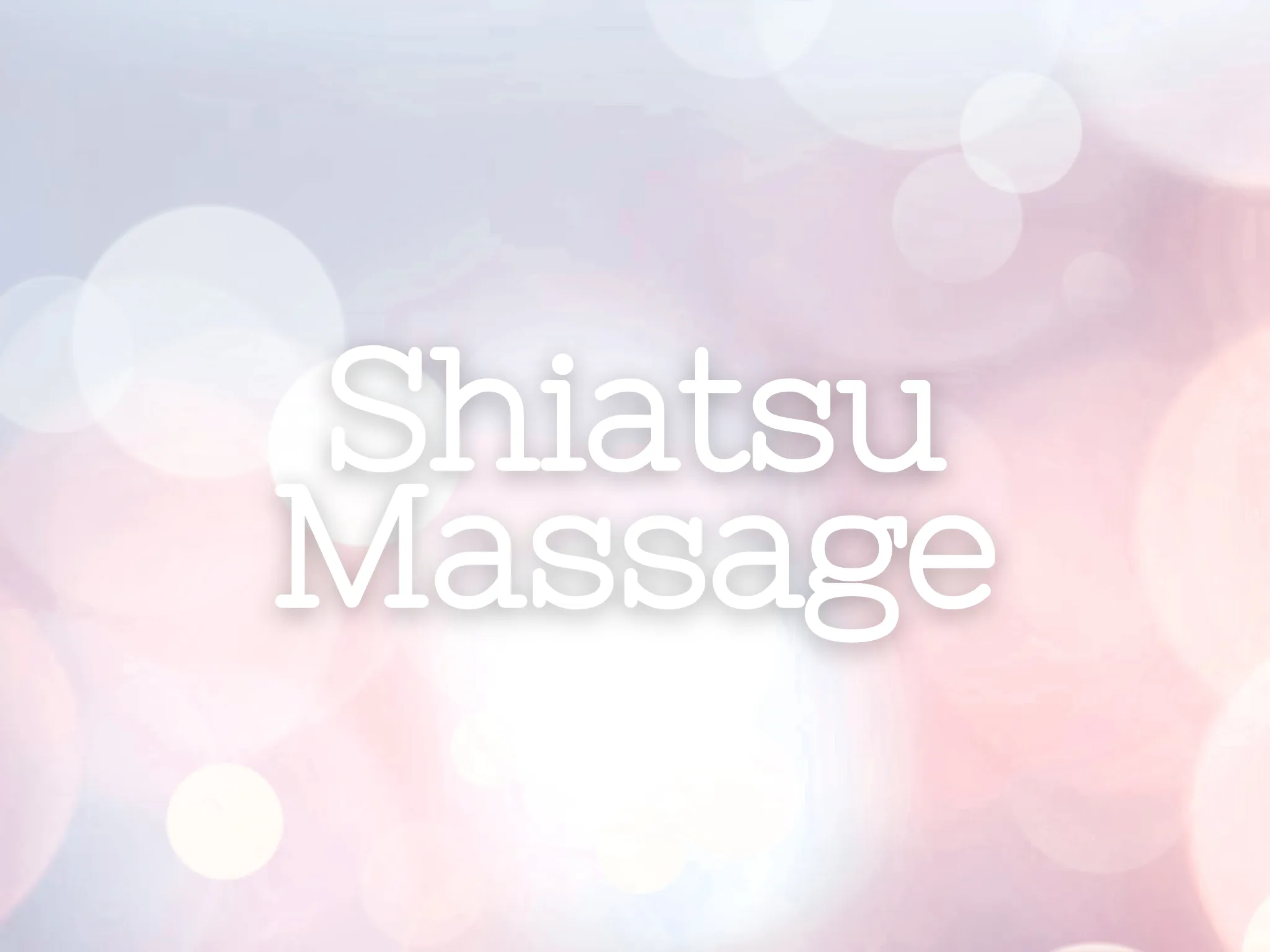 Zen Shiatsu Massage Session [Training Rate]