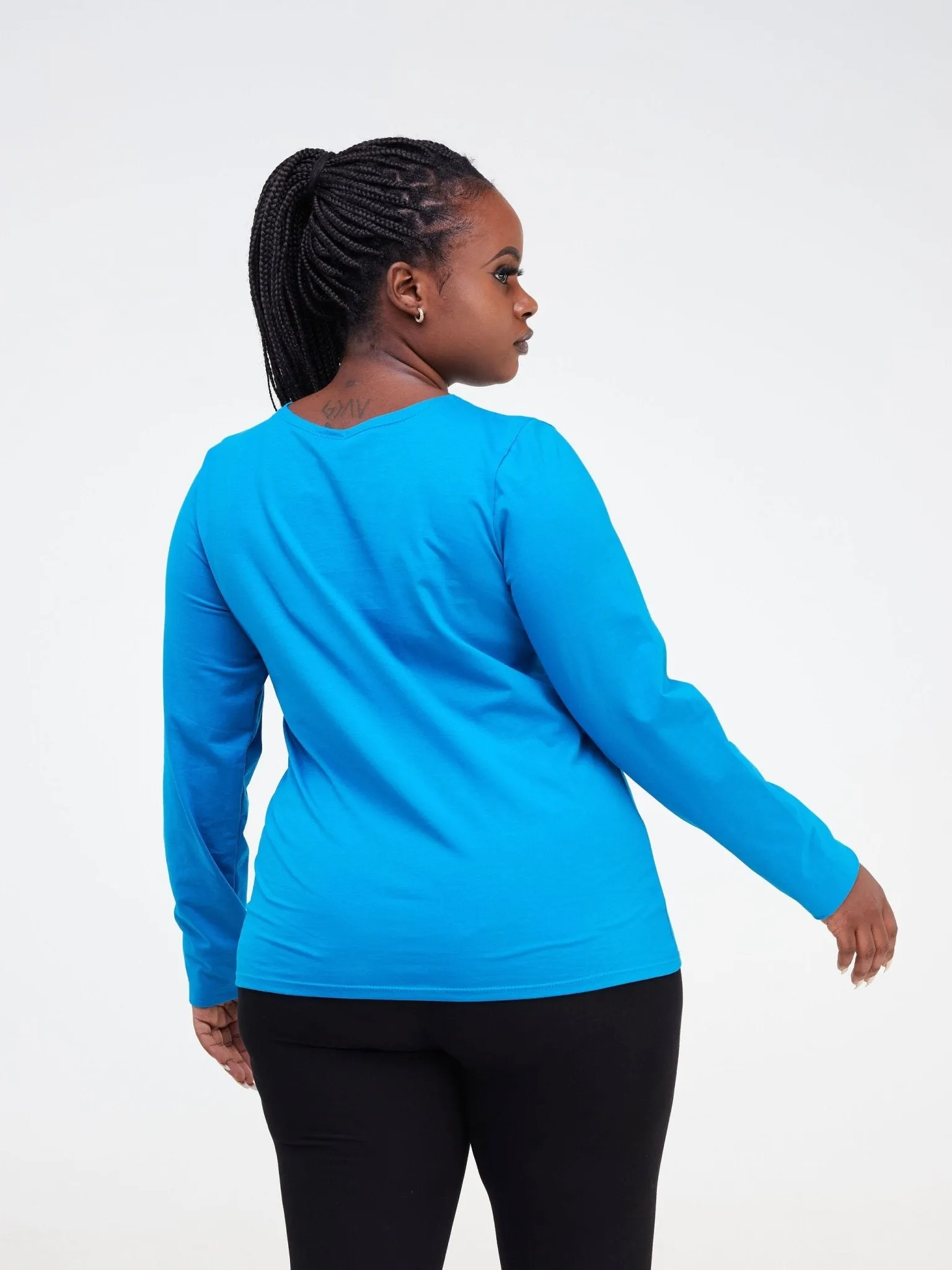 Zoya Basic Long Sleeve Top - Blue